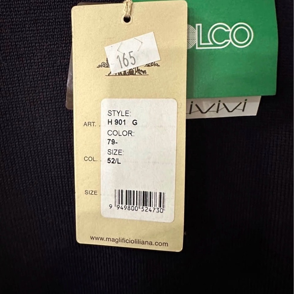 Montechiaro Men’s Black Sweater Large (52) $165 Retail Nwt Men's Black Sweater — image 6 of 7